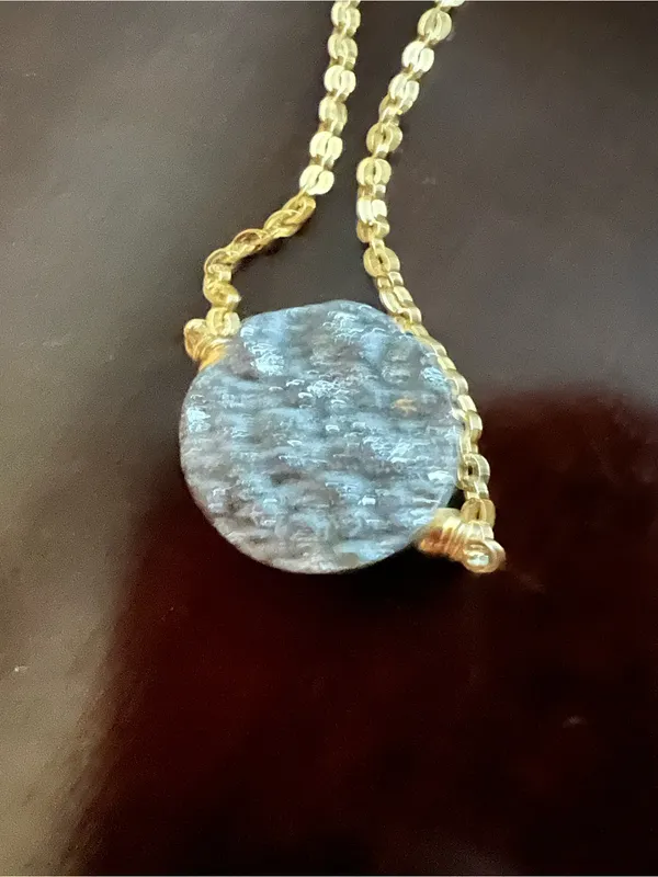 Bourbon and Bowties Gold Chain Necklace and Ring with Silver Druzy Discs - Image 3