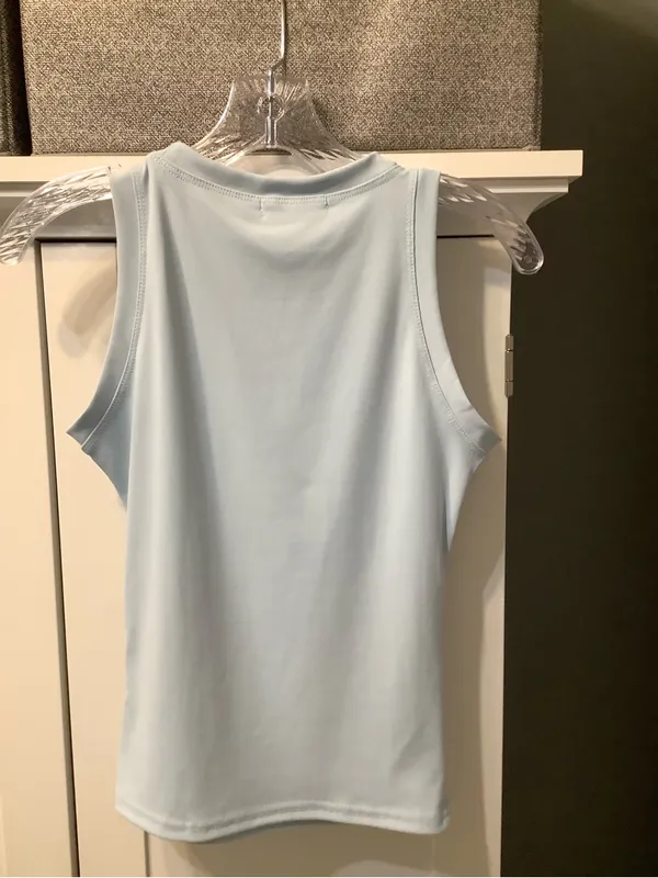 Muy Muy Fancy Light Ice Blue Embellished Sleeveless Tank Women’s Size M NWT - Image 3