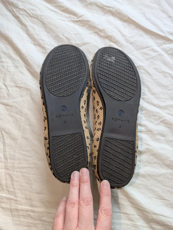 Rothy’s Retired Cheetah Print Rounded Flats W9 Brown/Black - Image 3