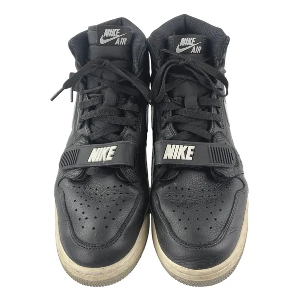 Nike Air Jordan Legacy 312 Oreo Men's Black Leather High Top Sneakers Shoes 12 - Image 2