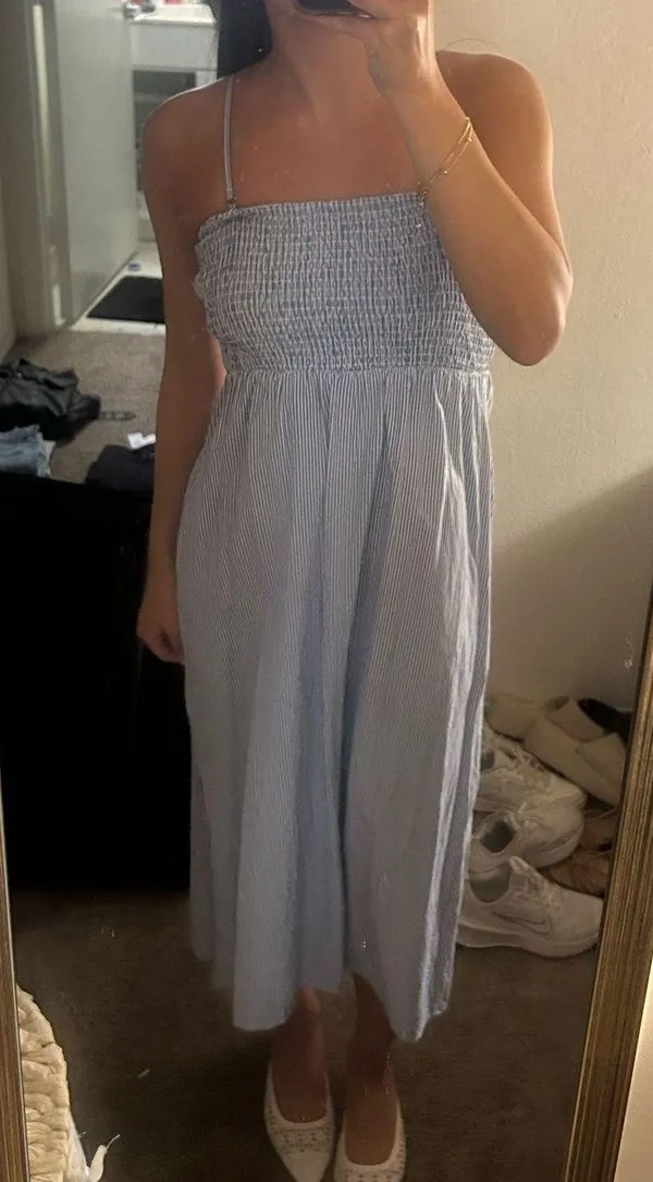 Strapless Summer dress Blue - Image 2