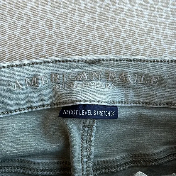 American Eagle Green Next Level Stretch Hi-Rise Jegging size 4 - Image 2