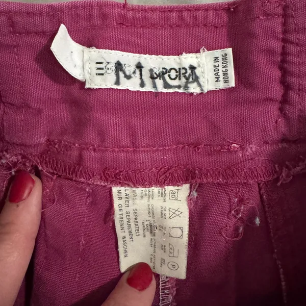 VTG‎ Esprit Sport Pink High Rise Shorts Women's 26 Paperbag Cotton 90s Y2K - Image 3