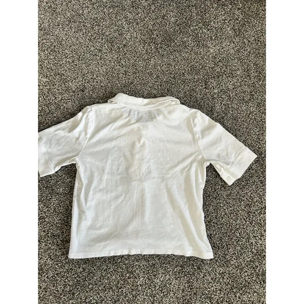 Banana Republic white short-sleeve button henley shirt M - Image 9