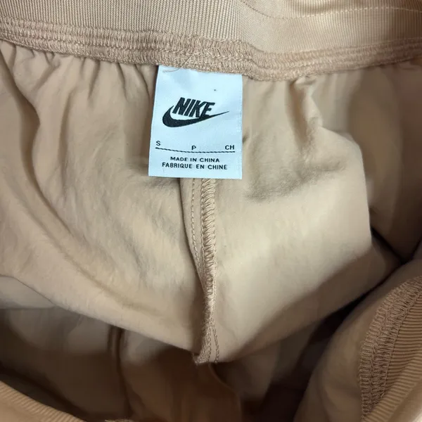 Nike Sherpa Teddy Beige tan Track pants size small pull on casual - Image 2