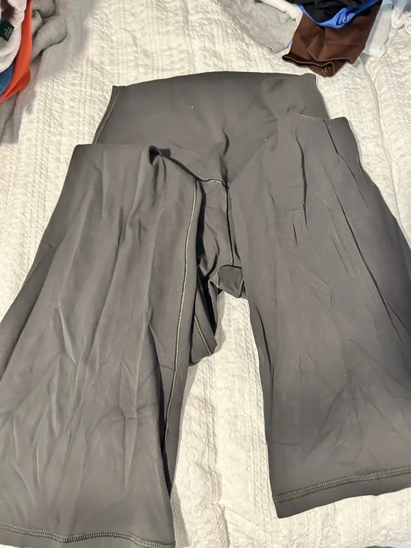 Aerie Flare Crossover Flare Leggings grey - Image 2
