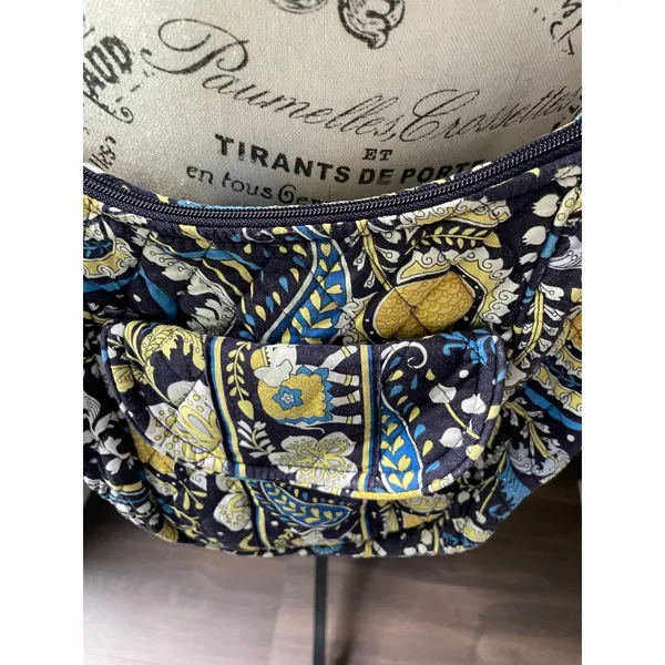 Vera‎ Bradley Night and Day Indigo Quilted Cotton Crossbody On the Go Bag - Image 2