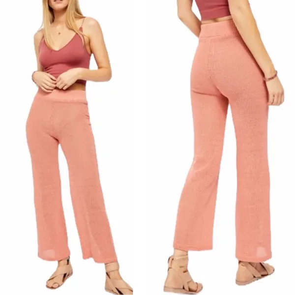 NWT Free People Summer Nights Wide-Leg Pants Semi Sheer - Image 2