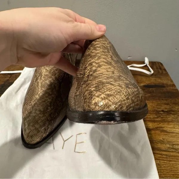 Raye Slip-On Snakeskin Mule Booties Size 8 - Image 3