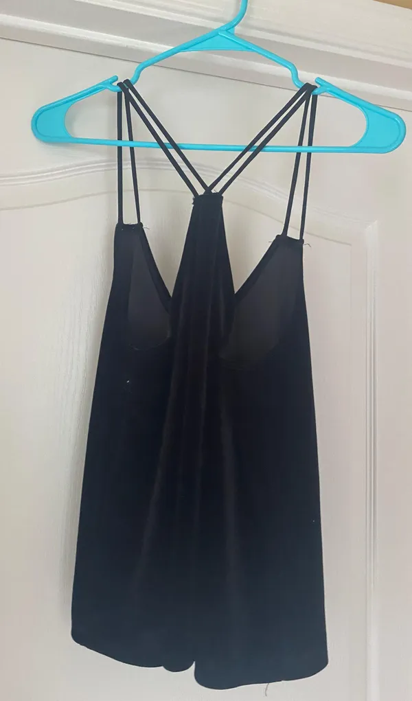Snap Black Velvet Tank Top - Image 5