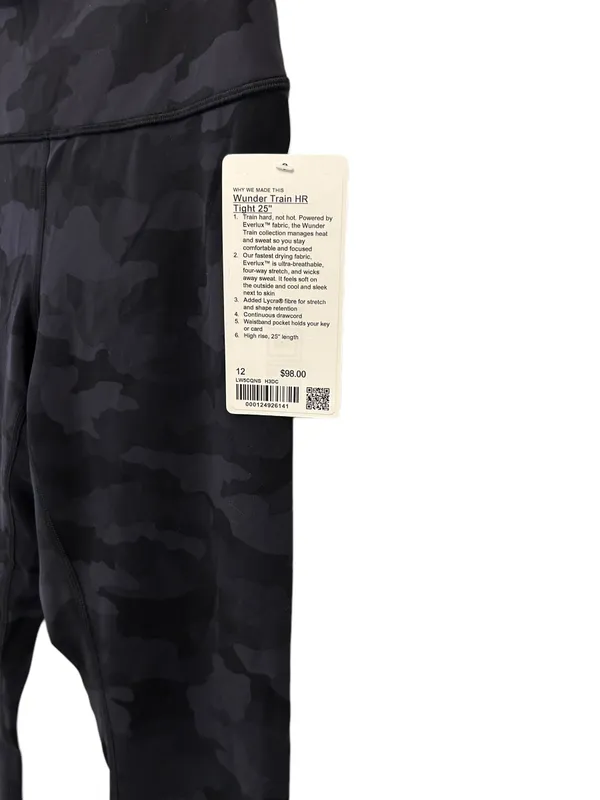 Lululemon NEW Wunder Train HR Tight 25" #12 Heritage 365 Camo Deep Coal Multi - Image 5