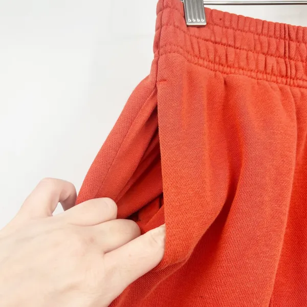 Nike Womens Orange Rogue Oversized Fleece Streetwear Jogger‎ Sweatpants Size M - Image 4