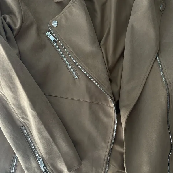 Zara Brown Moto Jacket - Image 2