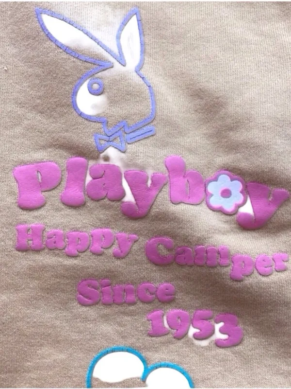 Playboy x PacSun Peace Happy Camper Sweat Shorts S | Y2K Lounge Streetwear - Image 8