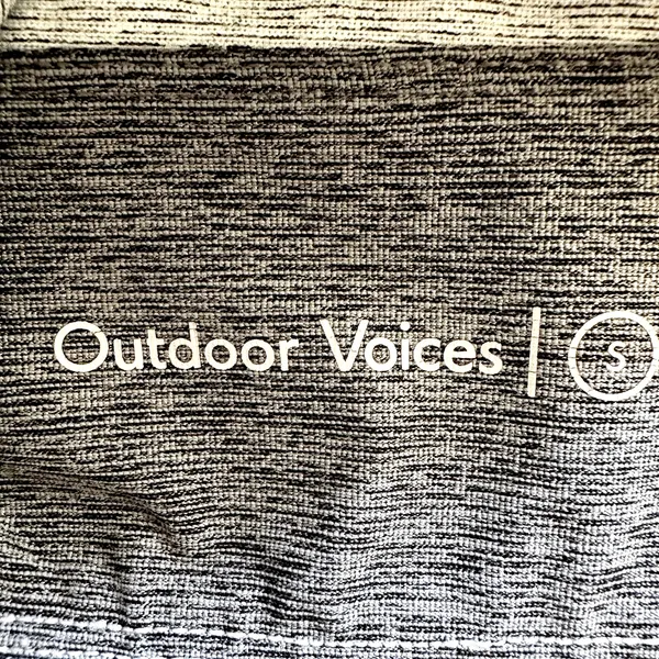 Outdoor Voices Venus Crop Top UPF 50+ Colorblock V Back Athletic Gray Small - Image 3
