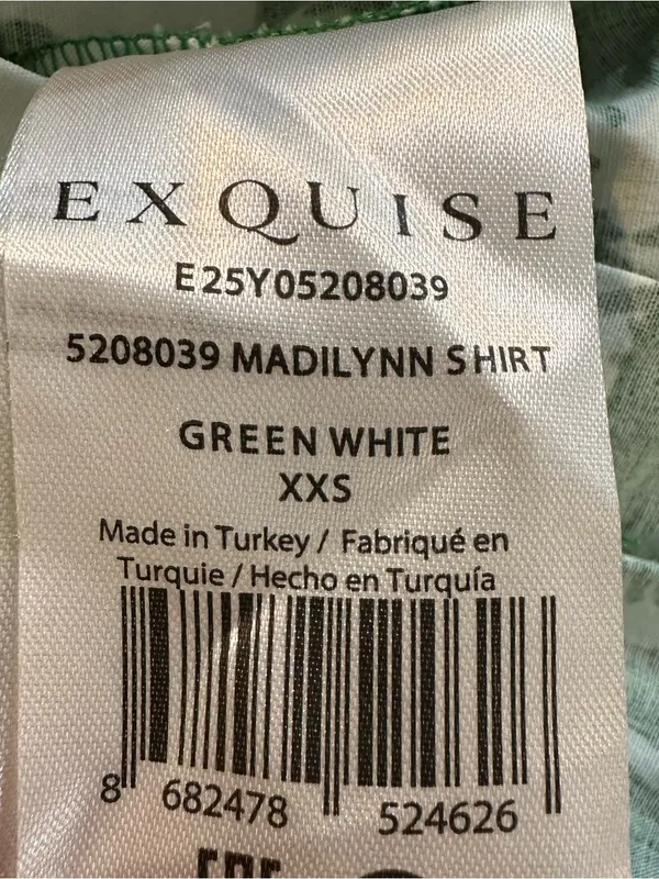 Anthropologie Exquise The Tobie Short-Sleeve Pleated Blouse in Green Size XXS - Image 10