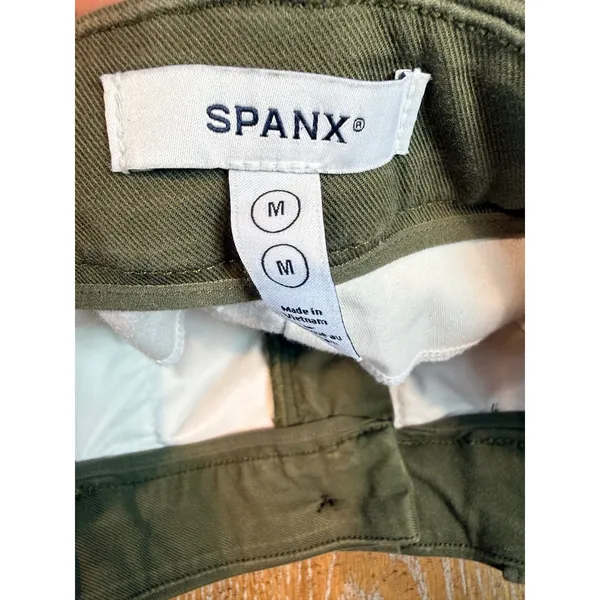 SPANX Stretch Twill‎ Cropped Wide Leg Pant Green Size Medium - Image 5