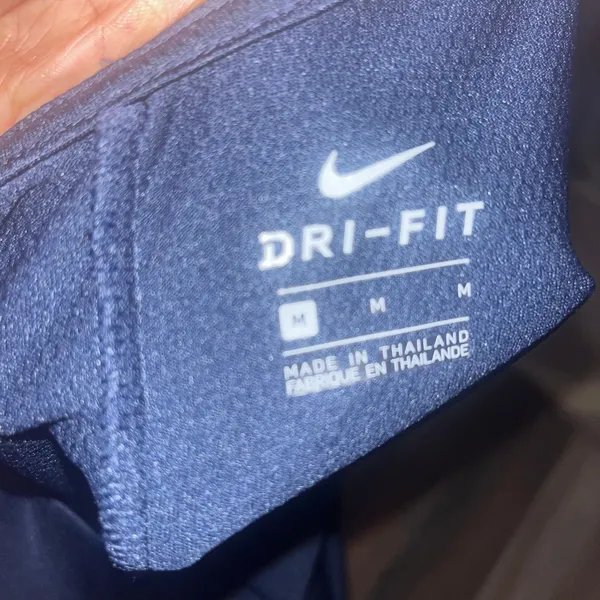 New Nike Dri-Fit Women's Training Crossback Long Sleeve Top Navy Blue Sz Large - Image 4