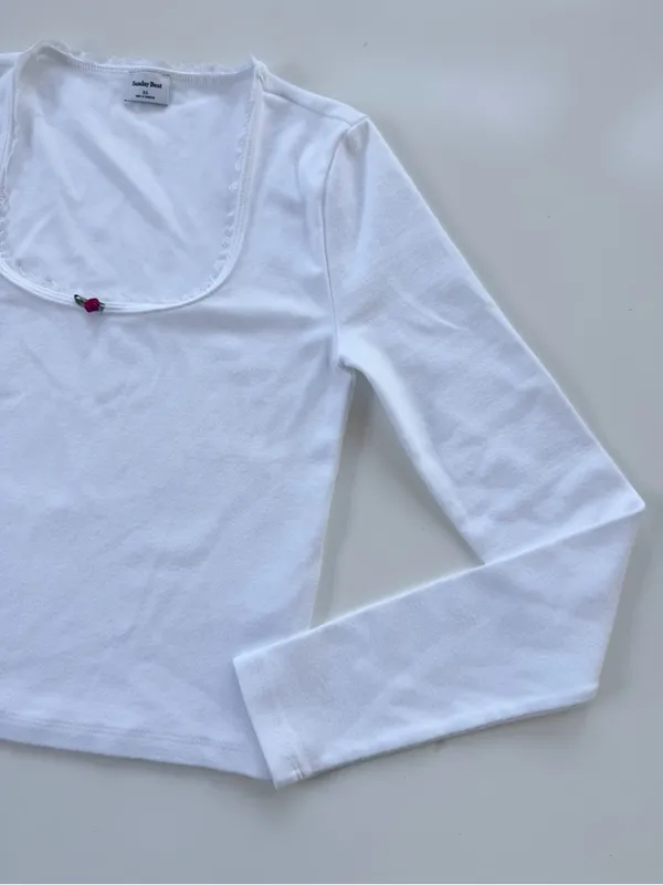 Aritzia Sunday Best BestHug Shortcake Longsleeve size XS - Image 5