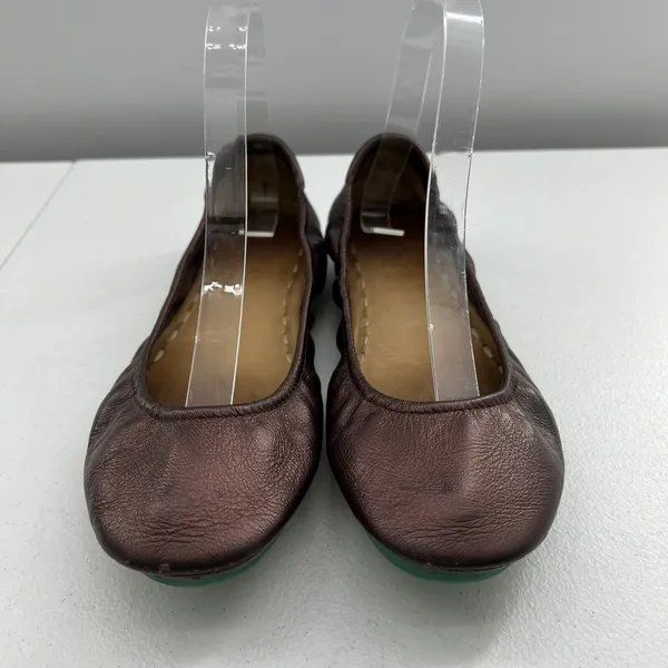 Tieks‎ Sz 8 Ballet Flat Rasberry Truffle Brown Metallic Leather By Gavrieli RARE - Image 5