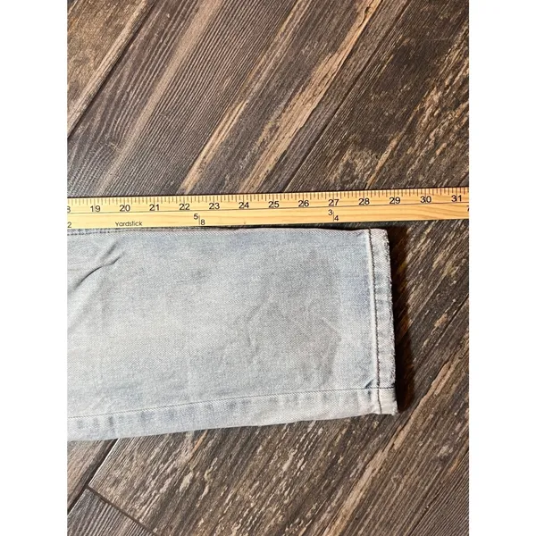 BDG Urban Outfitters High Rise Mom Jeans Light Wash Distressed Size 28 Baggy Y2K - Image 9
