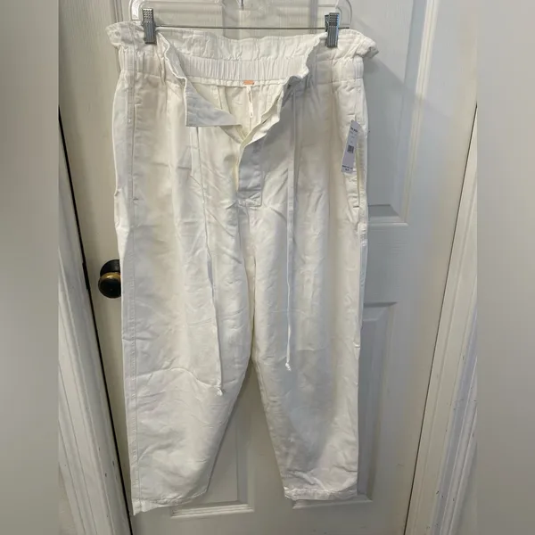 Free People White  Drawstring Pants - Image 8