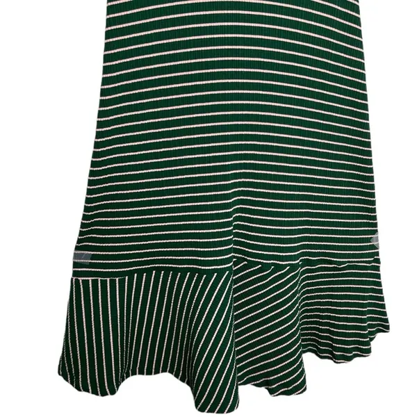 Anthropologie Maeve Green Striped Ribbed Knit Maxi Dress Small - Image 8