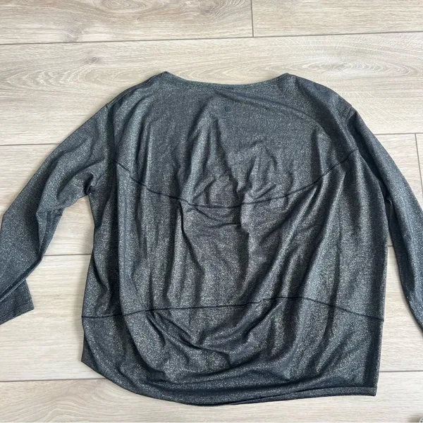 Lululemon Special Edition Back In Action Long Sleeve Shirt Black Spark Metallic - Image 10