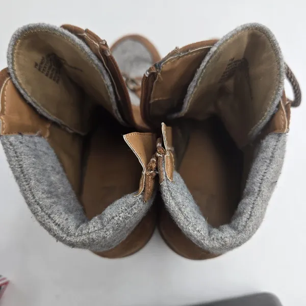 R2 Wenda Wedge Ankle Boots Womens 7M Brown Gray Cottagecore Combat Style Lace Up - Image 7