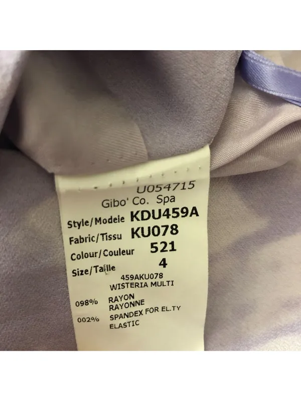 Michael Kors Sheath Dress Twist Front Tie Dye Purple Made in Italy 4 - Image 5