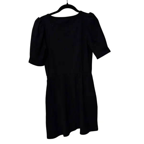 Reformation Black Puff Sleeve Mini Dress Size Medium - Image 3
