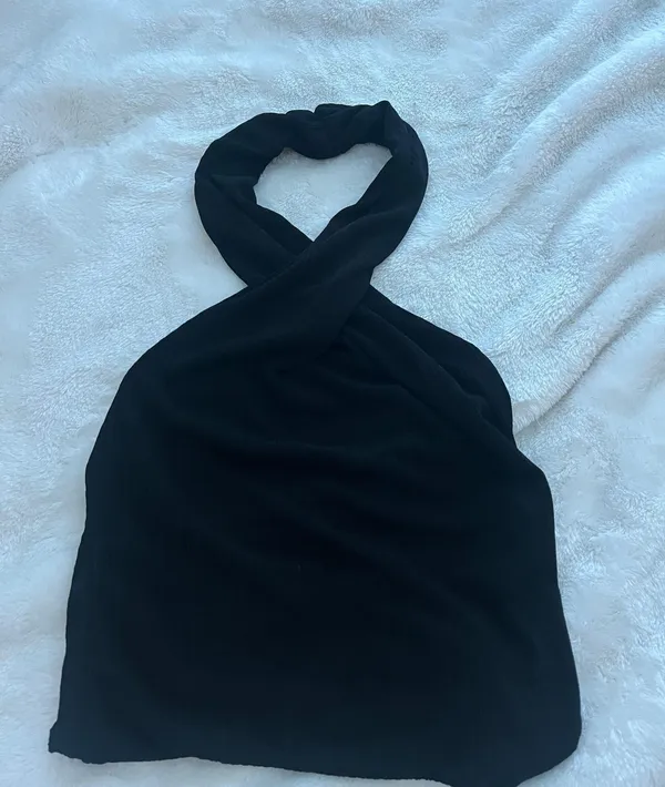 Black Halter Top Size M - Image 2