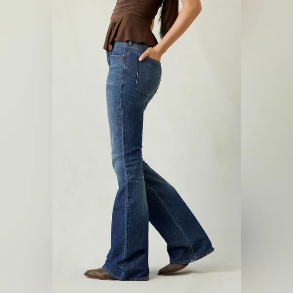 PacSun Jade Low Rise Bootcut Jeans Stretch Dark Blue Size 23 NWT - Image 3