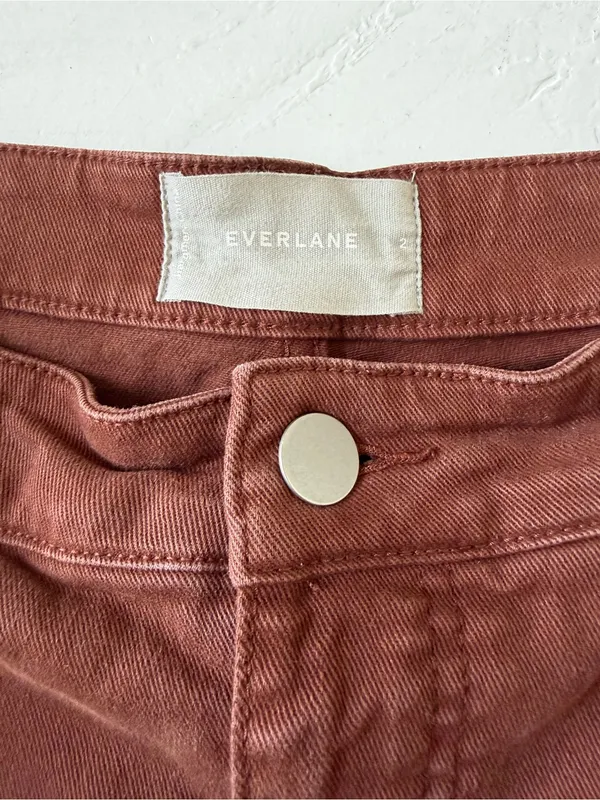 Everlane The Utility Barrel Pant Brown Rosewood Size 2 - Image 5