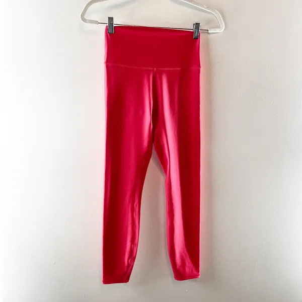 Alo Airlift High Rise 7/8 Leggings Pants Lipstick Red Pink Small - Image 2