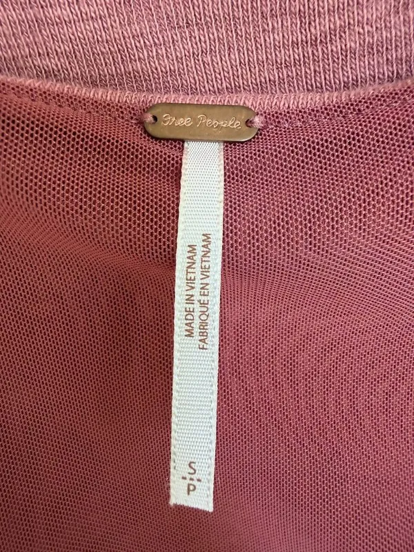 Free People Boulevard Mauve Ruched Tie Shoulder Crop Tank Top Size S - Image 7