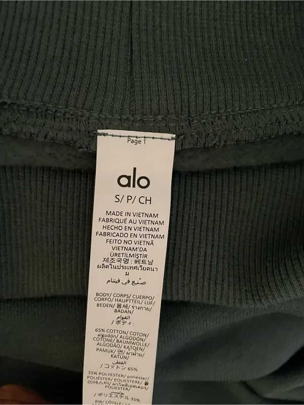 Alo Yoga NWT Hazy Mock Neck Pullover Sweatshirt Pockets in Clover Green Size S - Image 7