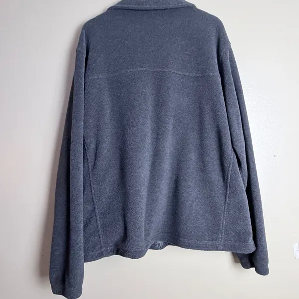 Columbia Fleece Jacket XXL Gray Full Zip Activewear Outdoor Layering Hiking Fall - Image 11