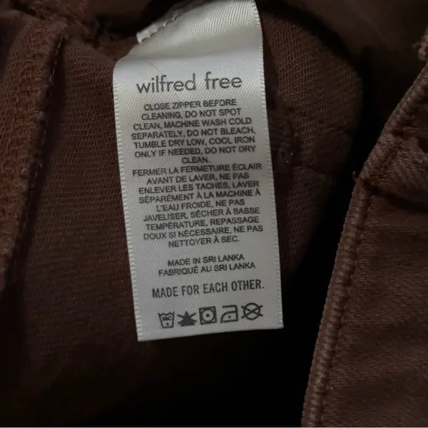 Wilfred Free Aritzia Women’s Size 4 Rust Brown High Rise Baggy Jeans - Image 5