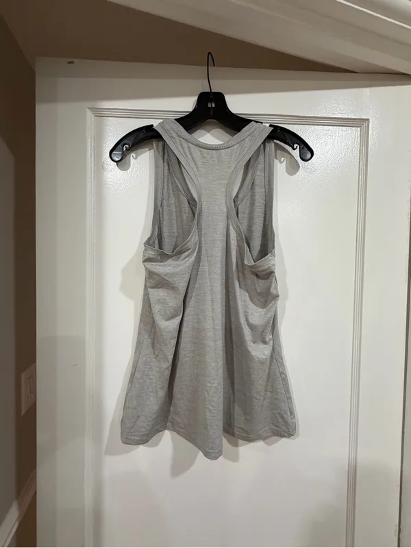 Jockey Light Gray Racerback Tank Top Size M - Image 6