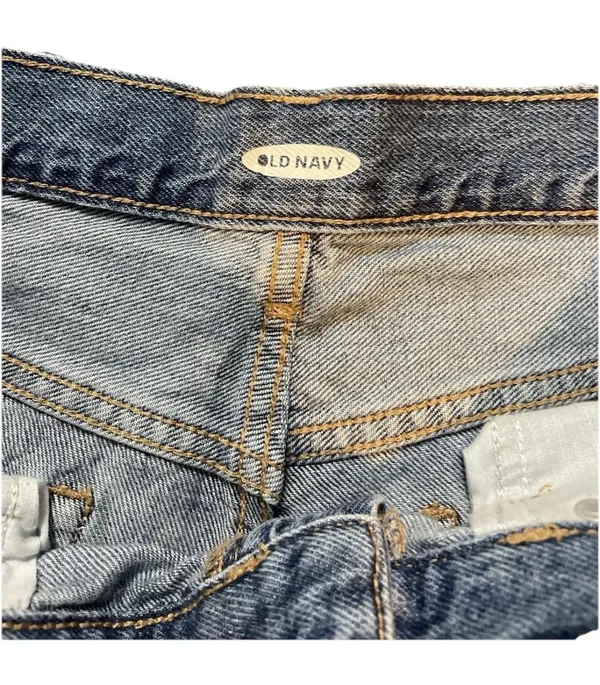 Old Navy Women's Blue Denim Cut-Off Shorts Size 10 High Rise Distressed Button - Image 6