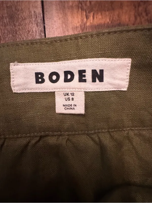 BODEN Asymmetrical Ruffle‎ Wrap Skirt Green Size 10 - Image 5