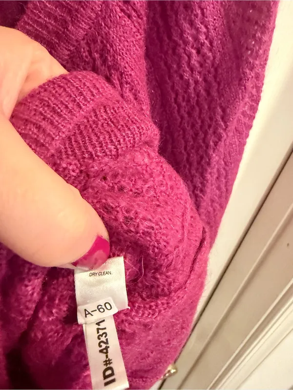 Express Magenta Short Sleeve Knit Mohair Wool Blend Scoop Neck Sweater - Image 12