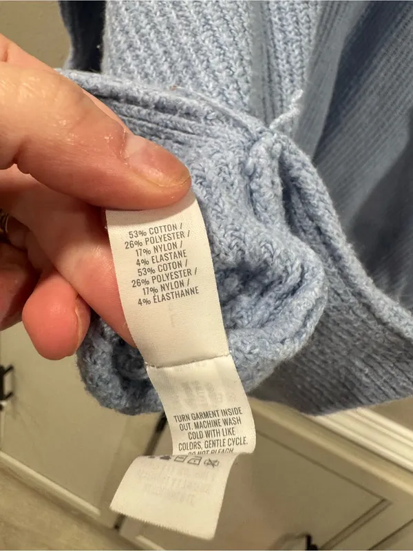 aerie Light Blue Ribbed Crewneck Sweater - Image 6