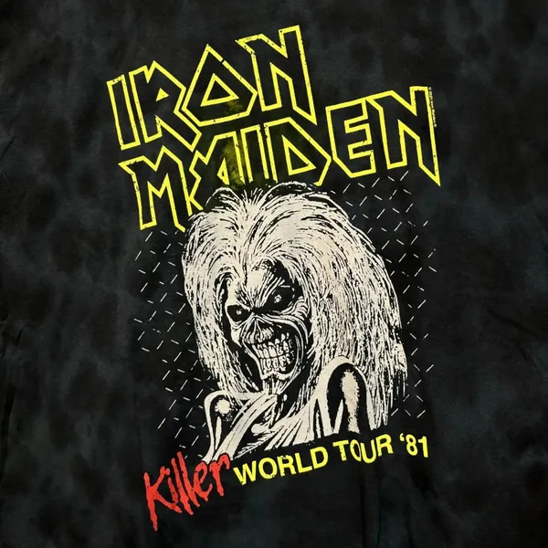 Iron Maiden Killer World Tour 81 Oversized Heavy Metal Tie Dye - Image 2