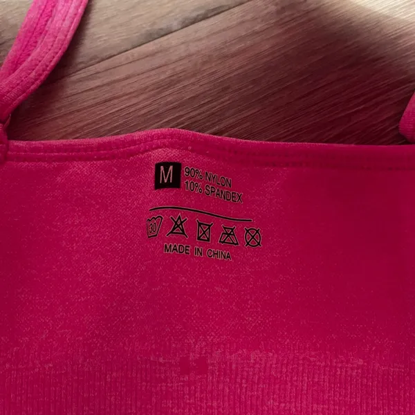 Nwot Hot Pink Sport Yoga Set Top And Leggings M - Image 8