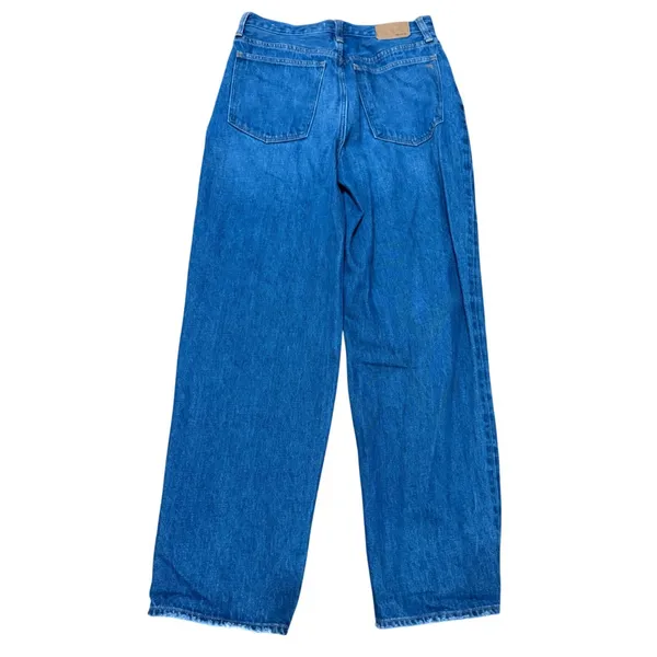 Madewell Baggy Straight Jeans Medium‎ Wash Blue Cotton Hemp Size 28 - Image 4