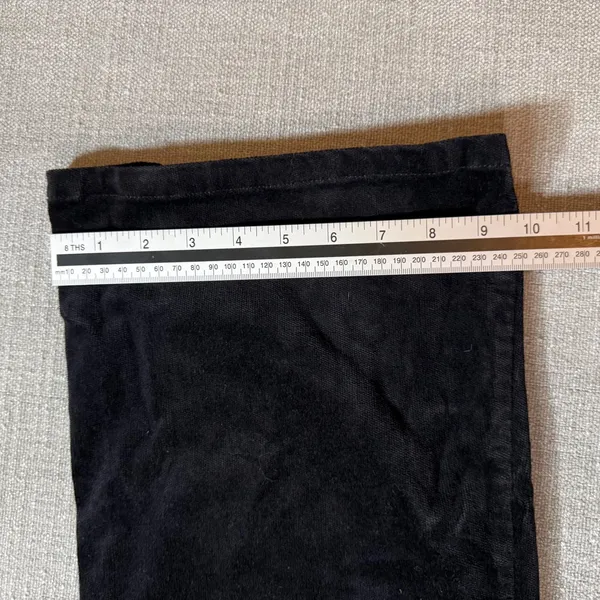 Tommy Hilfiger Tommy Jeans Black Velvety‎ Flare Pants Size 9 V-Waist Y2K Vintage - Image 7