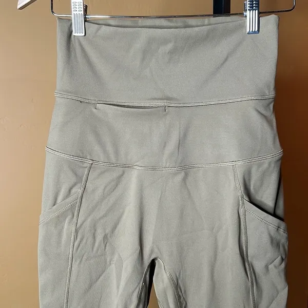 Free People Movement Ultra High Rise Leggings Olive Green Size Medium Pockets - Image 7