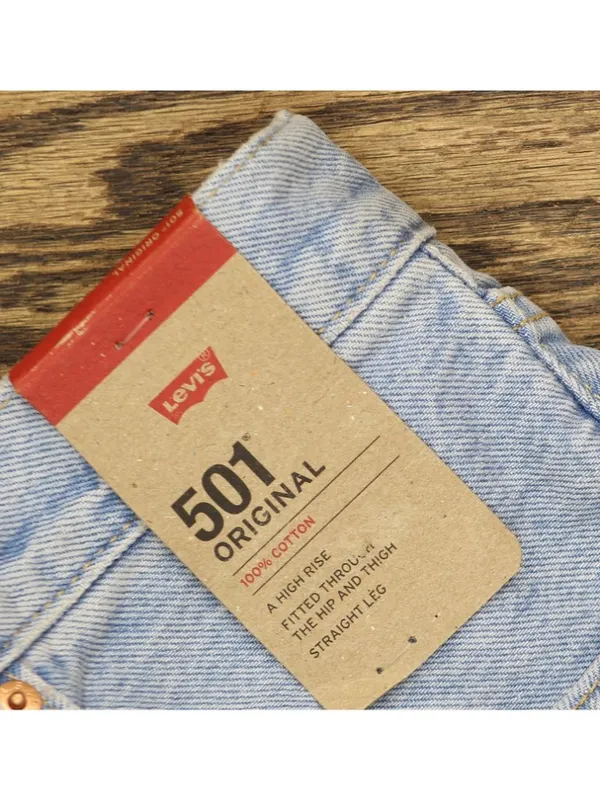 NWT Levi's 501 Fly High Rise Straight Jeans 94417273 County Fair Blue 31 x 30 - Image 11